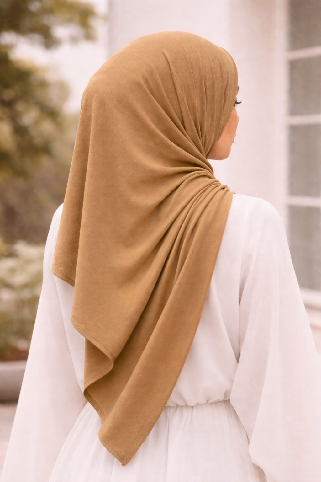 Cream caramel jersey set