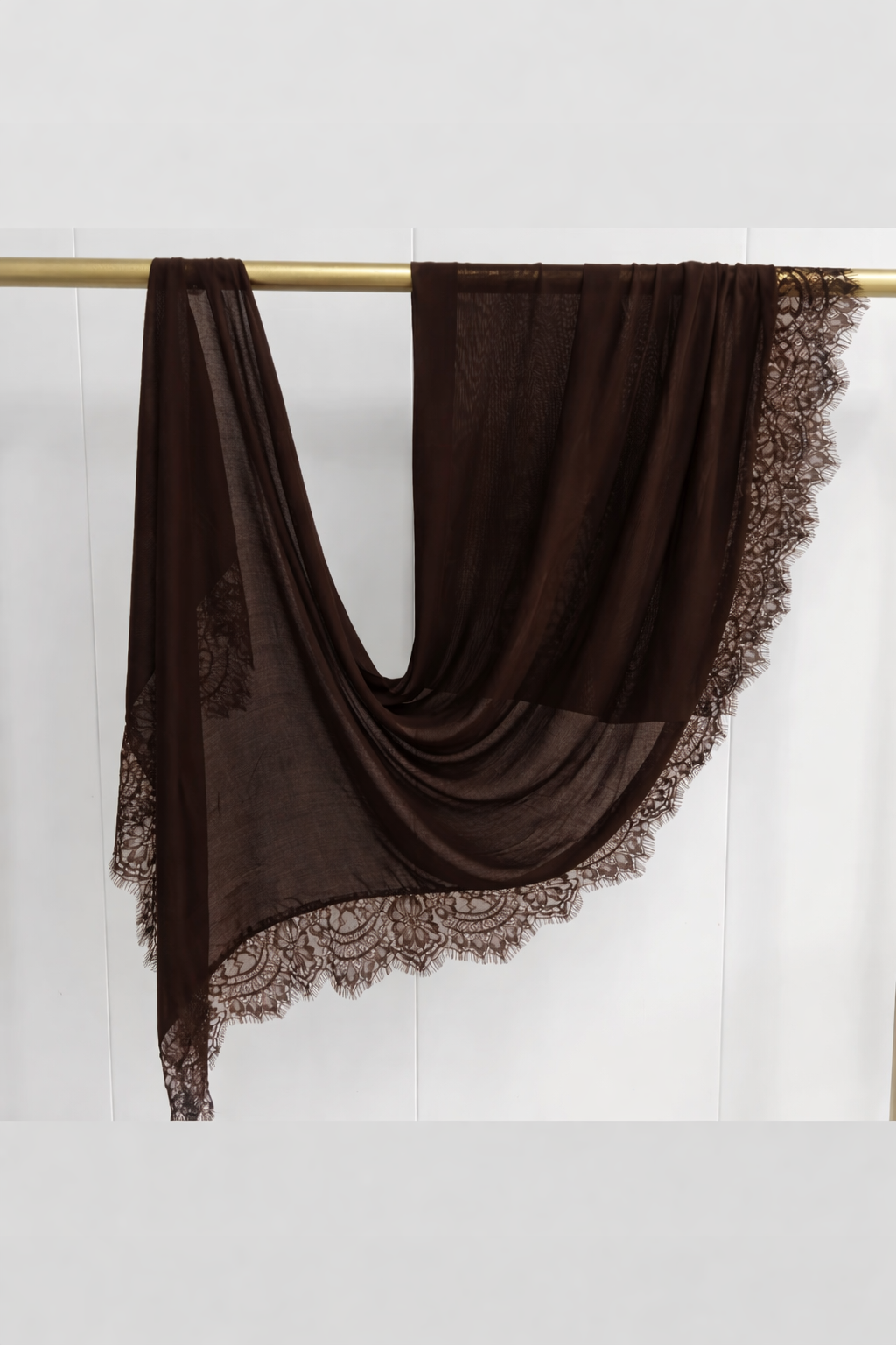 Choco brown lace hijab