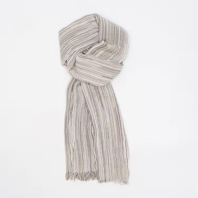 Textured stripe rayon hijab