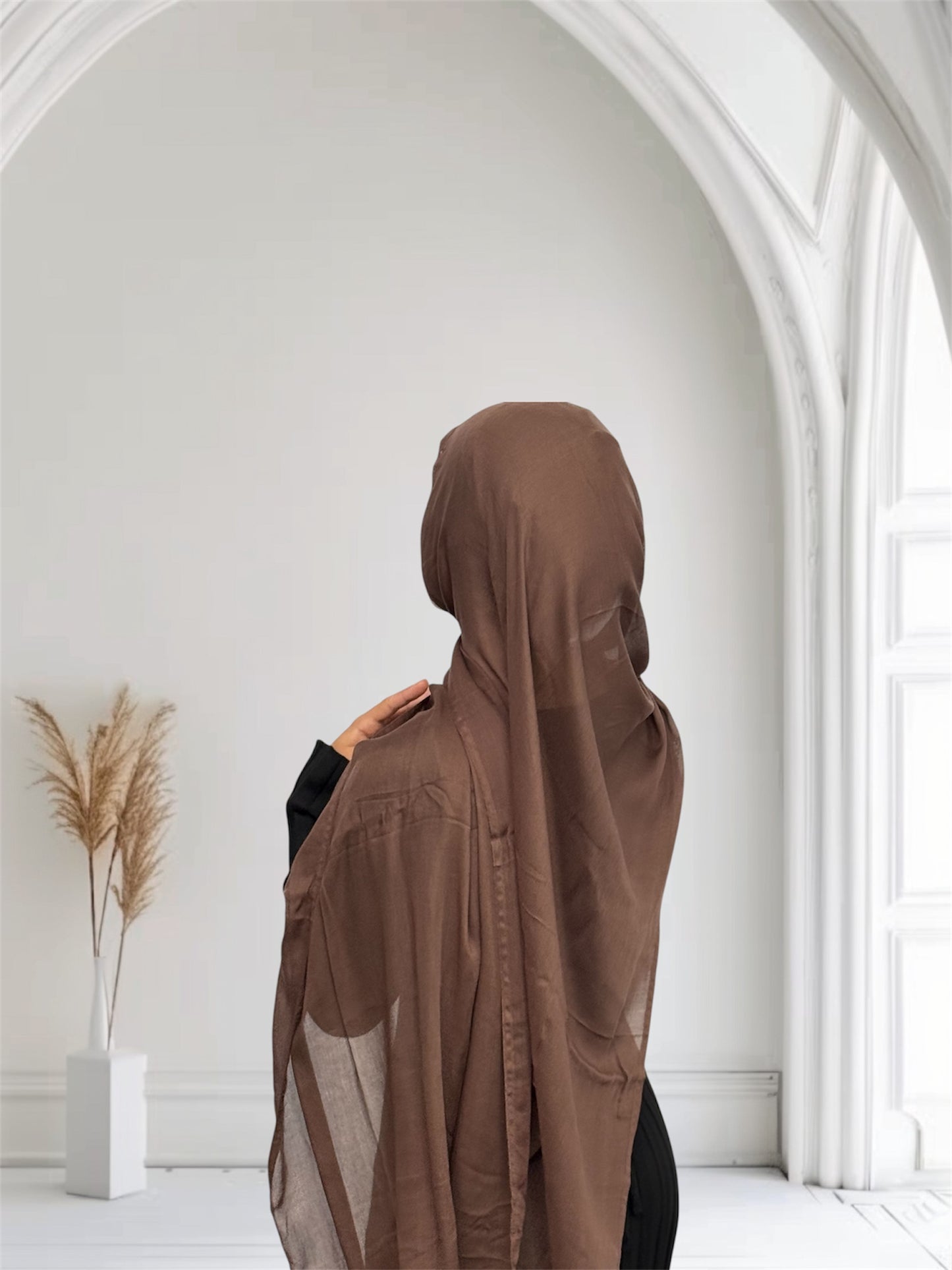 Modal hijab set chocolate