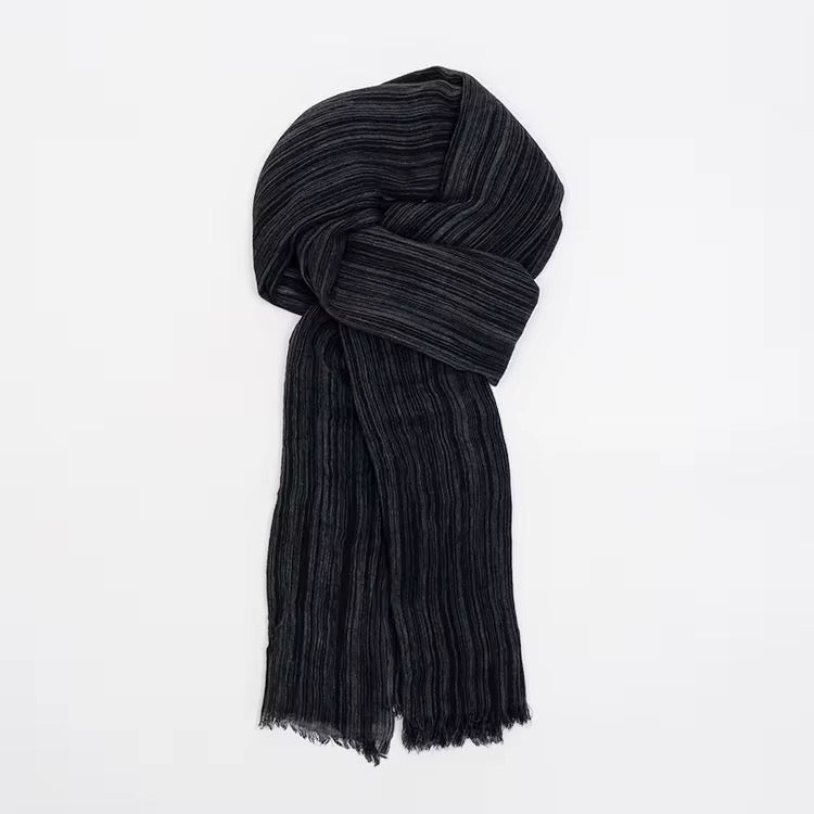 Textured stripe rayon hijab