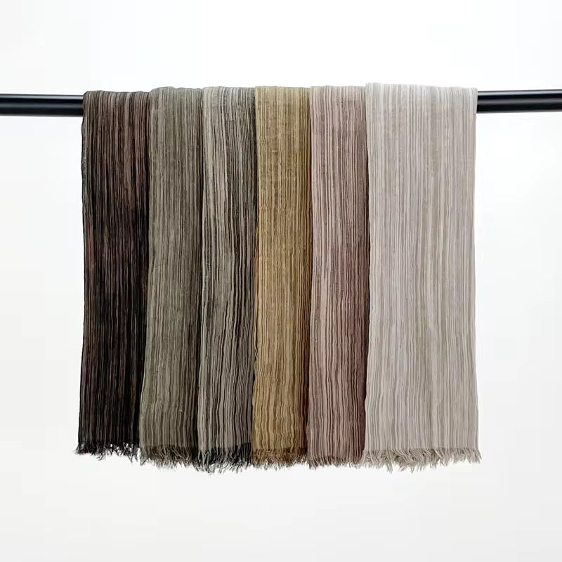 Textured stripe rayon hijab