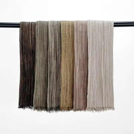 Textured stripe rayon hijab