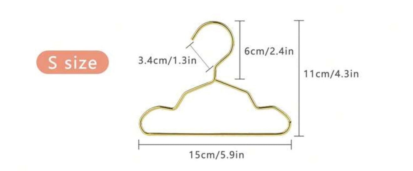 Gold hijab hangers set x5