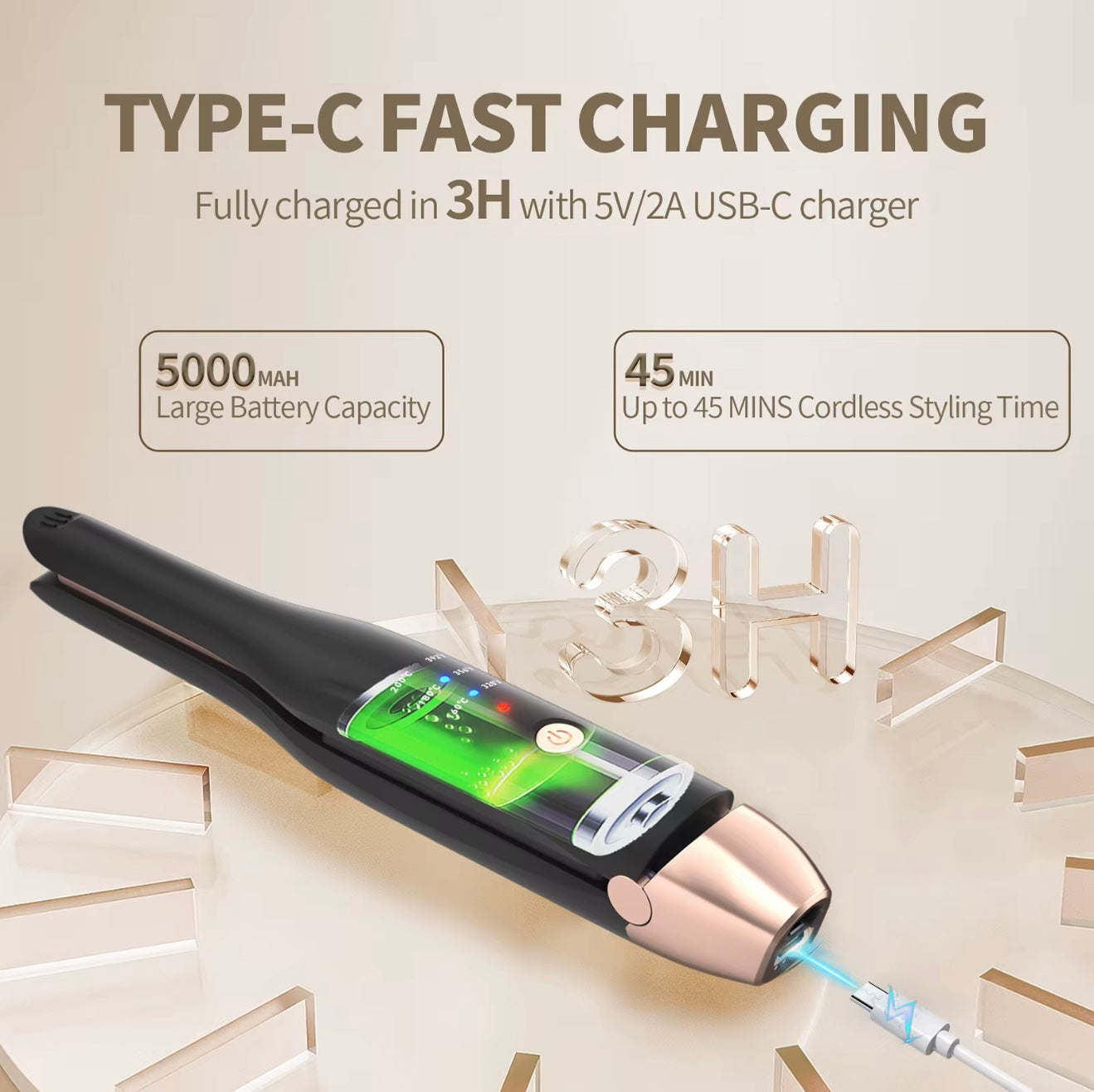 Portable hijab straightener