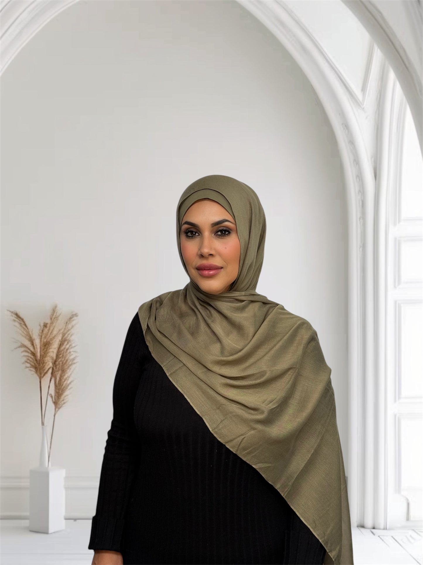 Modal hijab set khaki