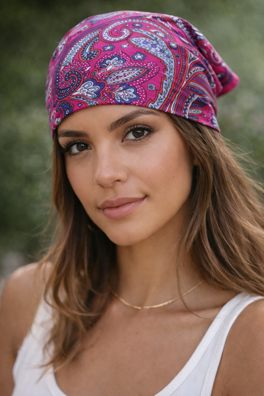 Rose bloom bandana