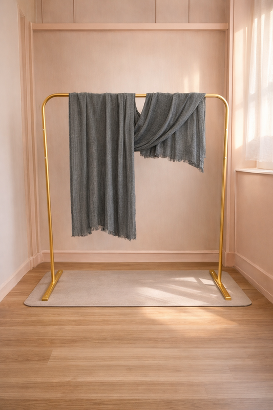 Crinkle rayon hijab charcoal